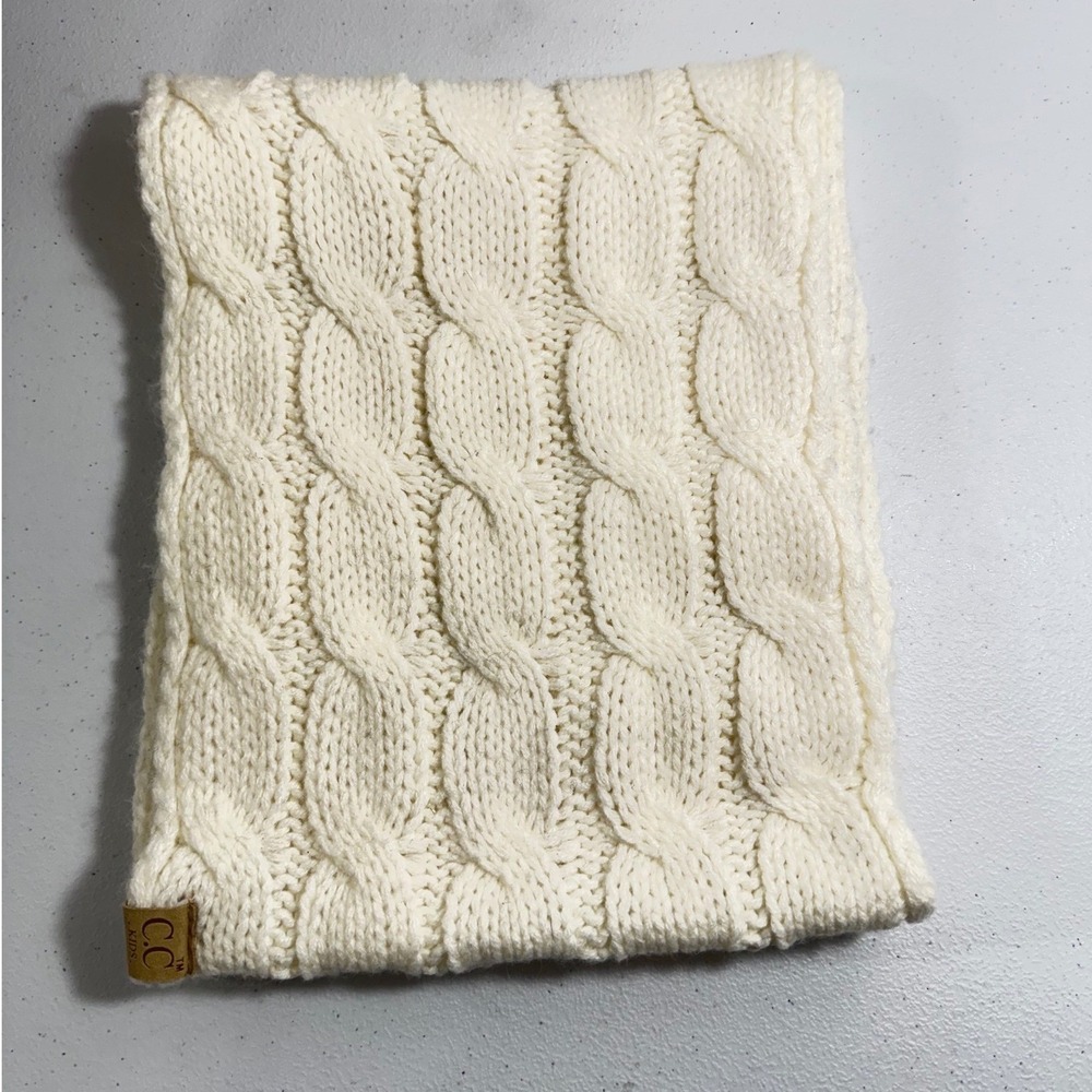 Chic CC Kids Cream Cable Knit Infinity Scarf Neck‎ Warmer Acrylic super soft
